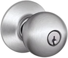 Schlage Orbit Keyed Entry Panic Proof Door Knob Set - F51A Open. Price: $20.99.