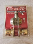 Atlas Home Security Entry Lock And Deadbolt Set Keys Polished Brass New. Price: $19.99.