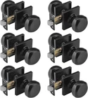 6 Pack Heavy Duty Black Square Non-locking Door Knobs For Hall & Closet New. Price: $116.99.