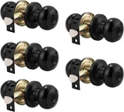 Probrico (5 Pack) Black Round Entry Door Knobs Keyed Alike, 5, New. Price: $55.70.