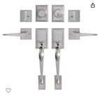 Gua Oyh Double Handles For Front Door, Satin Nickel #A154 New. Price: $49.98.