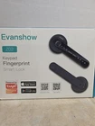 Evanshow Z02 Keypad Fingerprint Smart Lock Black Tuya Front Door Modern Used. Price: $24.50.
