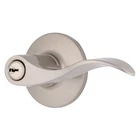 Brinks Transitional Keyed Entry Wave Door Lever, Satin Nickel - Designed New. Price: $43.52.