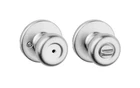 Kwikset Tylo Satin Chrome Bed/bath Door Knob With Lock, 300T 26D Open. Price: $10.99.