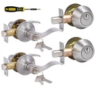 Lanwandeng Keyed Alike Front Door Lever Lockset With Single Cylinder Deadbolt... New. Price: $67.79.
