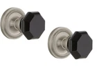 Nostalgic Warehouse Rope Rosette Passage Waldorf Black Door Knob Satin Nickel Open. Price: $69.99.