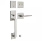 Kwikset San Clemente Non-functioning Door Lock Handle, Satin Nickel 98190-029 Open. Price: $99.99.