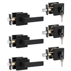 Brotima 3 Pack Square Passage Door Levers And Single Cylinder Deadbolts Combo... New. Price: $132.98.