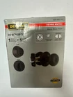 Defiant Hartford Keyed Entry Door Knob & Single Cylinder Deadbolt Matte Black Open. Price: $14.95.