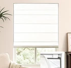 Lazblinds No Tools Drill Cordless Roman Shades For WINDOWS,24" X 60"H White Open. Price: $39.99.