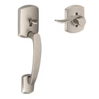 Schlage Greenwich Satin Nickel Entry Door Lower Handleset W/ Sacramento Lever New. Price: $75.00.