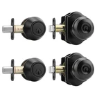Haidms Black Exterior Deadbolt And Keyed Entry Door Knob Set 2 Pack Lock New. Price: $85.78.