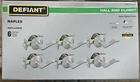 Defiant Passage Hall/closet Door Handles 6 Pack Naples Satin Nickel, New Sealed. Price: $45.75.