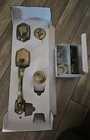 Kwikset Belleview Single Cylinder Smartkey Entry Handleset 96870-098 Antiq Brass Open. Price: $60.00.
