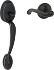 Schlage Plymouth Entry Handleset, Aged Bronze FE285 716 Fla Rh Open. Price: $47.99.
