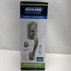 New Schlage Camelot Front Entry Handle FC285 Gc 619 Geo Open. Price: $32.51.