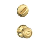 Schlage F59-GEO-605 Georgian Interior Knob With Deadbolt, Bright Bra New. Price: $83.91.