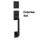 Kwikset San Clemente 98180-007 Single Cylinder Handleset Matte Black Open. Price: $99.50.