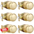 Ehomeware 6 Pack Gold Passage Door Knobs New. Price: $84.72.