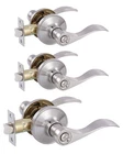 3 Pack Privacy Door Locks Bedroom/bathroom Levers Handles F New. Price: $55.79.