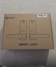 Olumat Keyless Smart Door Lock Handle W/ Keypad, Matte Black Metal New. Price: $40.00.