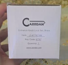 Carrdan Brass Entrance Door Knob Lock Set LS-67767-RK, Keys Latch Plate New. Price: $25.00.