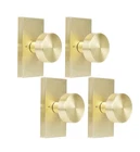 4 Pack Brushed Gold Dummy Door Knob Interior For Closet And Bifold, Satin Bra... New. Price: $49.99.