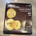 Mountain Security Keyed Entry & Deadbolt Lockset Polished Brass New. Price: $25.00.