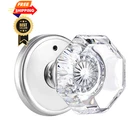 Clctk Crystal Glass Door Knobs Interior .privacy, Polished Chrome New. Price: $60.99.