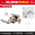 Manren Keyed Entry Door Lever Handle Lock - Nickel Brushed Finish New. Price: $34.19.