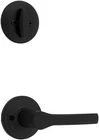 Kwikset 966HYL-514.UNIV Henley Lever Single Cylinder Interior Pack, Matte Black Open. Price: $35.00.