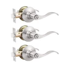 Gobekor 3 Pack Satin Nickel Privacy Door Handles For Bedroom An... Fast Usa Ship New. Price: $54.61.