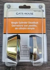 Gatehouse Polished Brass Single-cylinder Deadbolt # 0118006 Z15 New. Price: $19.99.