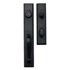 Delaney Entry Door Cordoba Single Cylinder Sandcast Handleset, Aged Black Open. Price: $249.99.
