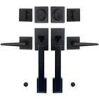 Hisafe Matte Black Double French Door Handle Set, Halifax Exterior Locks... New. Price: $136.80.