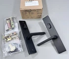Emtek 8442US19 Stretto Modern Right Hand Single Cylinder Door Lock Flat Black Open. Price: $156.64.