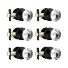 6 Pack Crystal Door Interior, Elegant Matte Black Glass Knobs, Key... New. Price: $118.41.