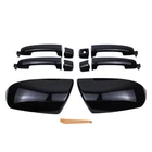 Motoku Black Mirror Cover Exterior Door Handles Kit For Toyota Tundra Seq... New. Price: $100.00.