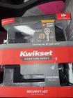 Kwikset Singapore Matte Black Keyed Entry Lever Door Lock Deadbolt Combo Pack New. Price: $52.24.