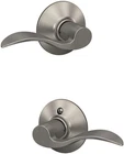 Sets Schlage F10 619 Satin Nickel Accent Hall & Closet Passage Door Lever Open. Price: $55.00.