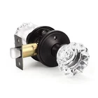Knobwell Modern Round Crystal Door Knobs Lock Frosted Glass Design Privacy New. Price: $37.17.