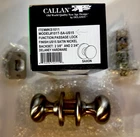 Callan Saxon Passage Lock Round Door Knob Set Satin Nickel KS1011 New. Price: $12.99.