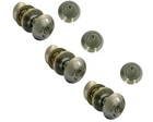 Antique Brass Oval Knob 3 Entrance Door Locks And Single Deadbolts Keyed Entry New. Price: $90.00.