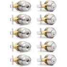 Entry Door Knob Deadbolt Set Single Cylinder Keyed Alike Satin Nickel 5 Pack Open. Price: $91.14.