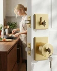 Haidms Exterior Door Lock Set With Deadbolt, Zinc Alloy Brushed Gold... New. Price: $180.99.