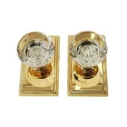 Emtek 8521GTUS3NL Georgetown Rosette Dummy Crystal Knob - Unlacquered Brass Read Open. Price: $80.90.