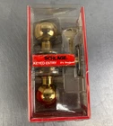 Schlage F51PDV Orbit 605 Bright Brass Knob Keyed Lockset New Open Box. Price: $29.99.