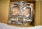 Copper Creek Avery Lever Privacy Push Button Satin Stainless AL1231SS 0724 Open. Price: $21.80.
