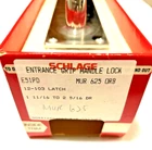 Schlage E51PD Mur 625 Orb Entrance Grip Handle Lock E-series 1-11/16 2-5/16 Dr Open. Price: $798.88.