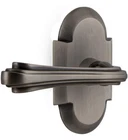 Door Handle: Nostalgic Warehouse Cottage Plate Single Dummy Fleur Lever Pewter New. Price: $69.95.